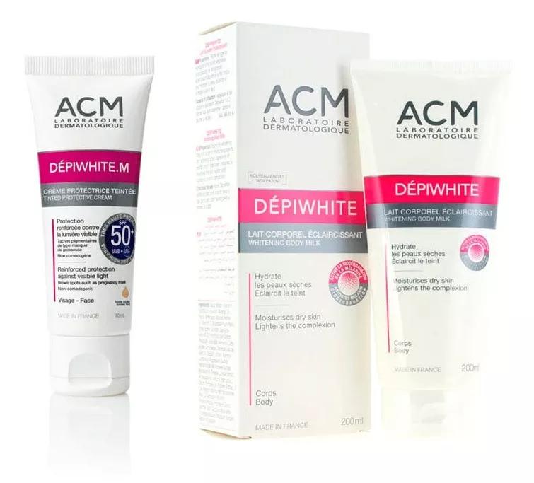 ACM Depiwhite Color Anti-Flecken-Creme SPF50 und aufhellende Körpermilch