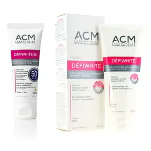 ACM Depiwhite Color Anti-Flecken-Creme SPF50 und aufhellende Körpermilch
