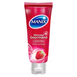 Manix Gel de Massage Gourmand Fraise Onctueuse 200ml