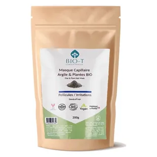 Maschera ayurvedica all'argilla e alle piante Bio-T per la forfora - Biologica - 200 g