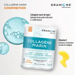 GRANIONS Collagene Marin Poudre - Goût Neutre - 258g - 25 jours