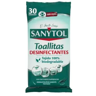 Sanytol biologisch abbaubare Desinfektionstücher 30 Einheiten