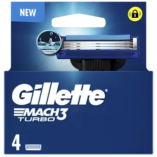 Gillette Mach3 Turbo 4uds parts