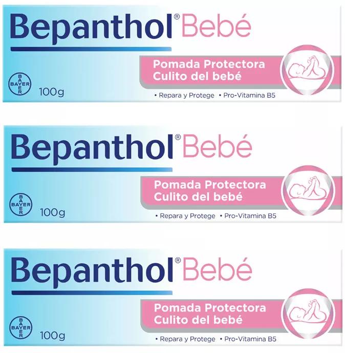 Bepanthol Pommade Protectrice Crème pour Couches 3x100 gr