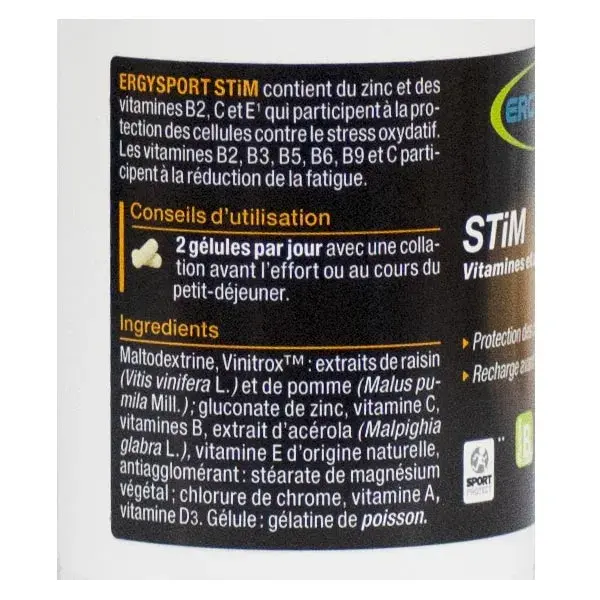 Nutergia  Ergysport Stim Q10 Multivitamines 11 Vitamines 60 gélules