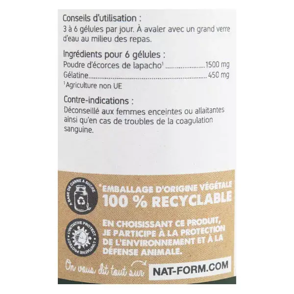 Nat & Form Original Lapacho 200 comprimidos 