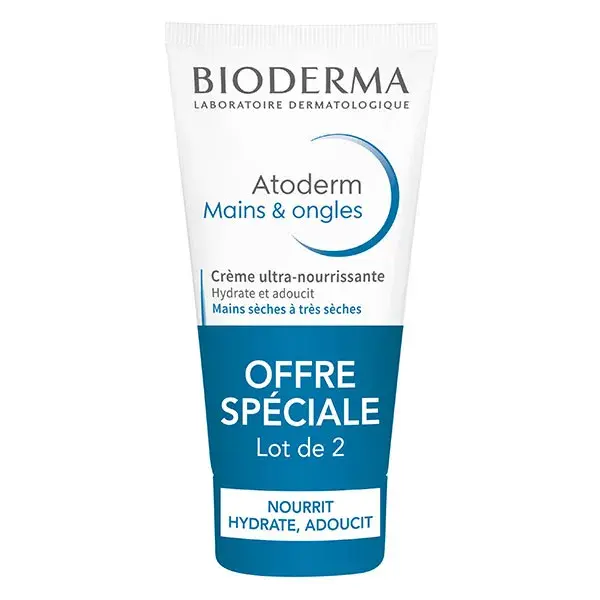 Bioderma Atoderm Mains & Ongles Crème Ultra-Nourrissante Lot de 2 x 50ml