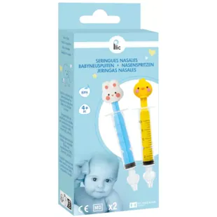 Horizane Sante Jeringa de Lavado Nasal Reutilizable Canario y Conejito 2 uds