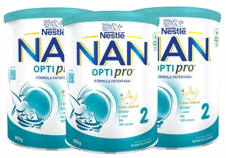 Nestlé Nan Optipro 2 Melk Vervolg 3x800 Gr