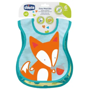 Chicco Set Baberos de Algodón Neutro 6m+ 2 uds