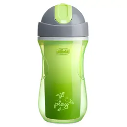 Chicco Tasse Sport à Paille et Paroi Isolante +14m Vert 266ml