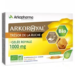 Arkopharma Arkoroyal Trésor de la Ruche Gelée Royale 1000mg Bio 20 ampoules