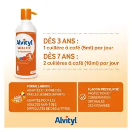 Alvityl Vitalité Solution buvable multivitaminée 11 vitamines dès 3 ans 150 ml