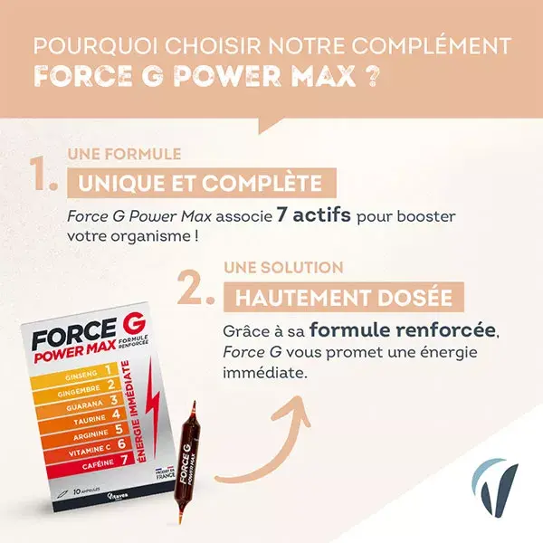 Nutrisanté Vitavea Force G Power Max 10 ampoules | Pas cher
