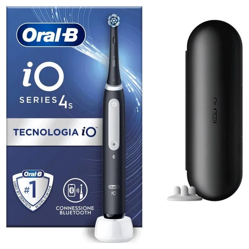 Oral-B iO4s Spazzolino Elettrico Nero opaco + Travel Box