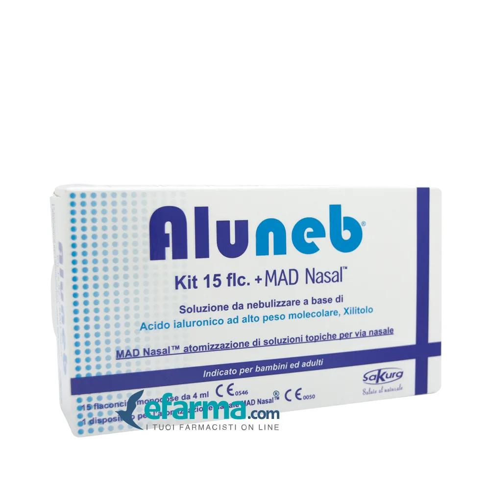 Aluneb Iso Kit 15 Flaconcini da Nebulizzare + Mad Nasale Siringa per Nebulizzazioni Nasali