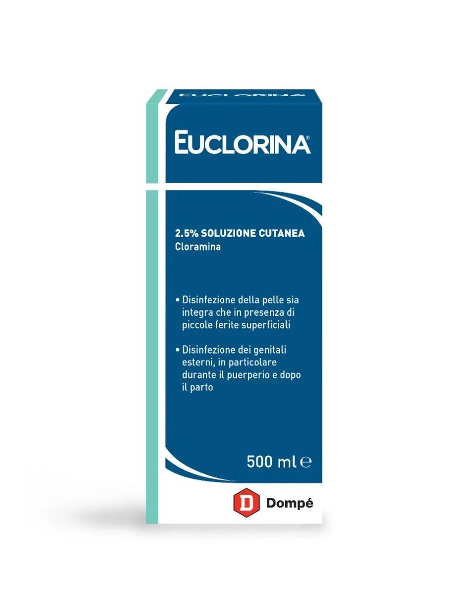 Euclorina 2,5% Cloramina Disinfettante 1 Flacone 500 ml Con Misurino