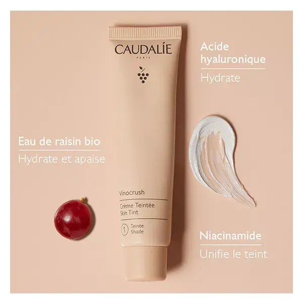 Caudalie Vinocrush Crème Teintée - Teinte 1 - 30mL