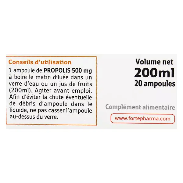 Forte Pharma Propolis 500 - 20 vials 
