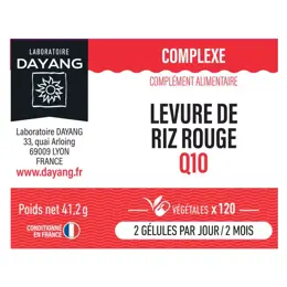 Dayang Levure de Riz Rouge + Q10 120 gélules