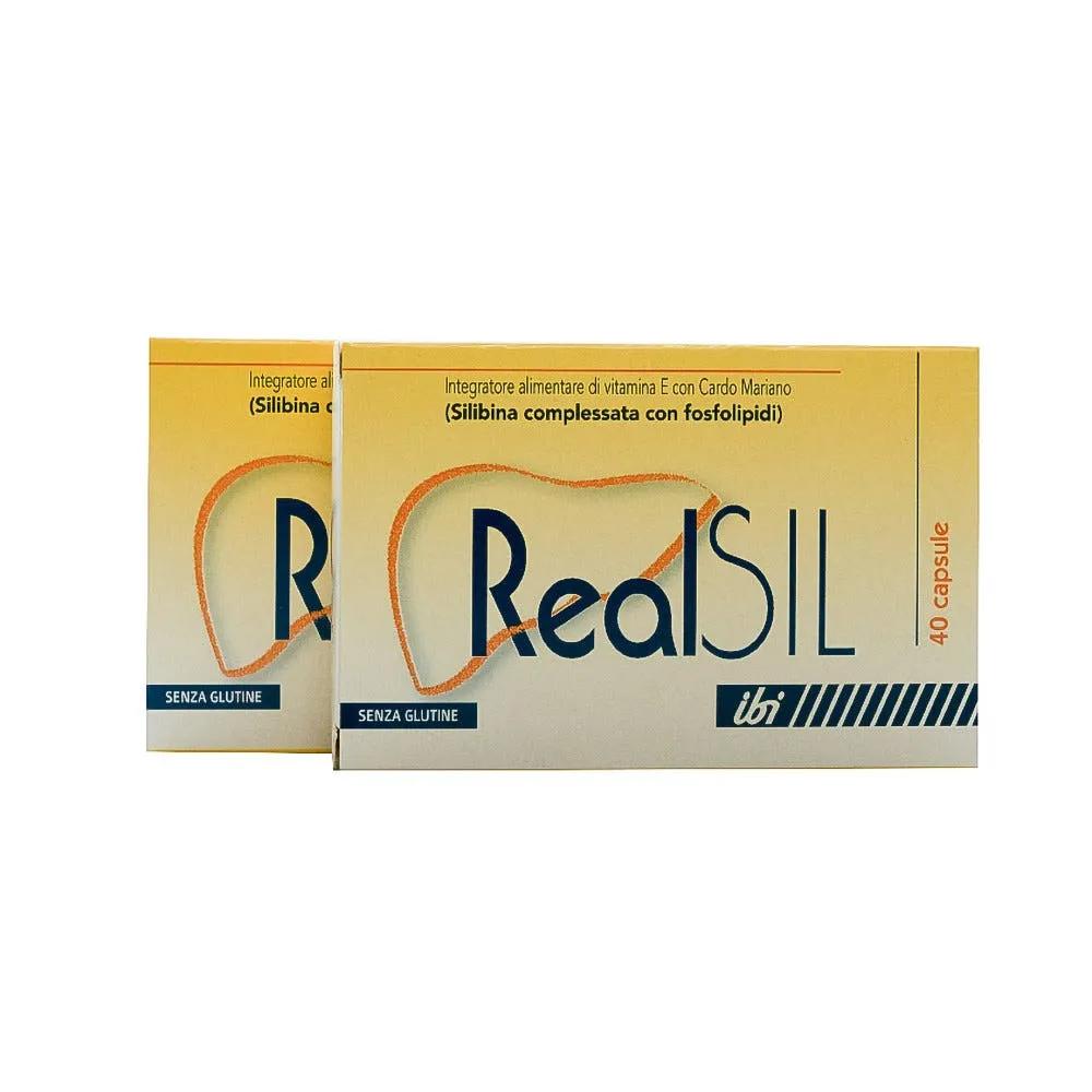 RealSIL Bipack Integratore Antiossidante con Vitamina E e Cardo Mariano 80 Capsule