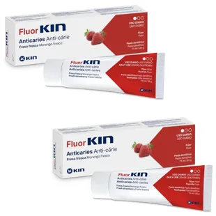 Kin Fluorkin Anticavity Toothpaste Strawberry 2x75 ml