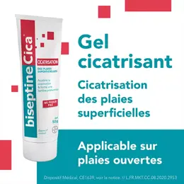 BiseptineCica Cicatrisation des Plaies Superficielles 50g