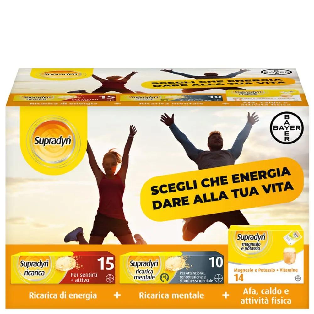 Supradyn Bundle Pack Energia, Integratore di Vitamine con Magnesio, Potassio e Coenzima Q10, 25 Compresse + 14 Bustine