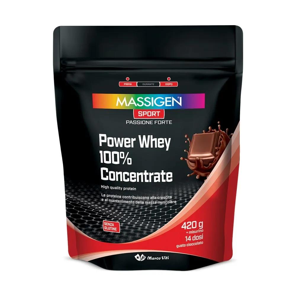 Massigen Sport Power Whey Concentrate Gusto Cacao 420 g