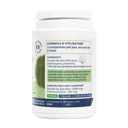 Oemine Spiruline 1000 Système Immunitaire Fatigue et Anti-Oxydant 60 comprimés