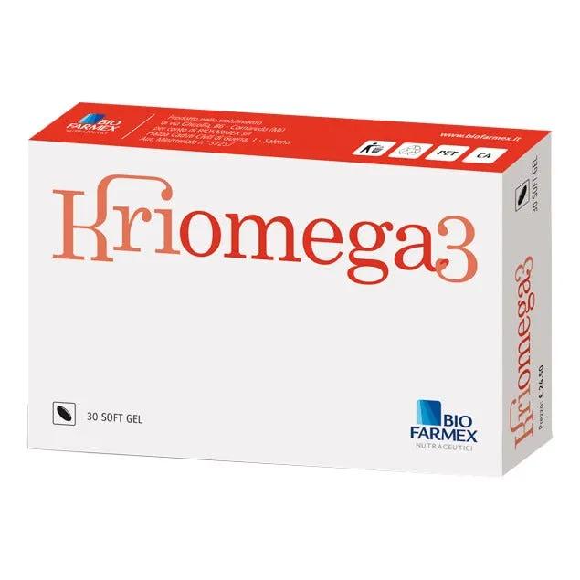 Kriomega3 Integratore di Omega3 30 Capsule Softgel