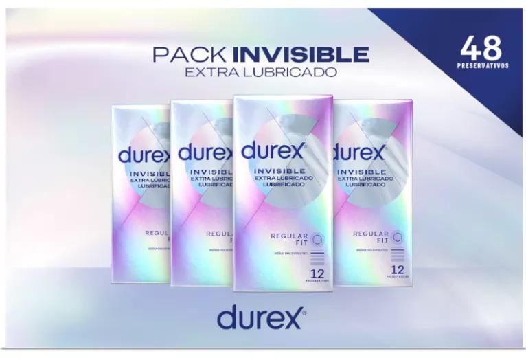 Durex Extra dun, extra gesmeerd onzichtbaar condoom 4x12 eenheden