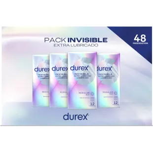 Préservatif Invisible Extra-fin Extra-lubrifié Durex 4x12 unités