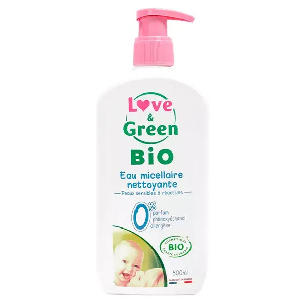 Love & Green Eau Micellaire Nettoyante Bio 500ml