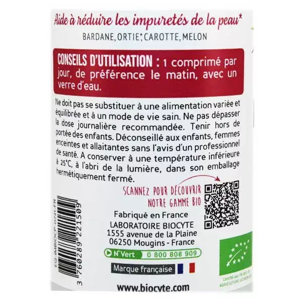 Biocyte Imperfections Organic 30 tablets