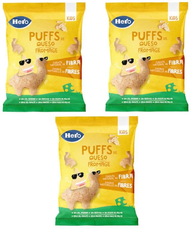 Hero Llama Puffs Snack en forme de lama saveur fromage +36m 3x12 gr