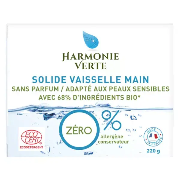 Harmonie Verte Solide Vaisselle Main 220g