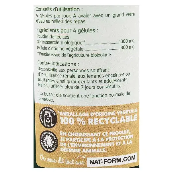 Nat & Form Bio Gayuba 200 Comprimidos Vegetales