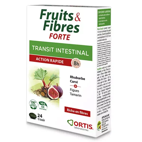 Ortis Transit Intestinal Fruits & Fibres Forte 24 comprimés