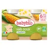 Babybio Légumes Pot Maïs Doux +6m Bio 2 x 130g