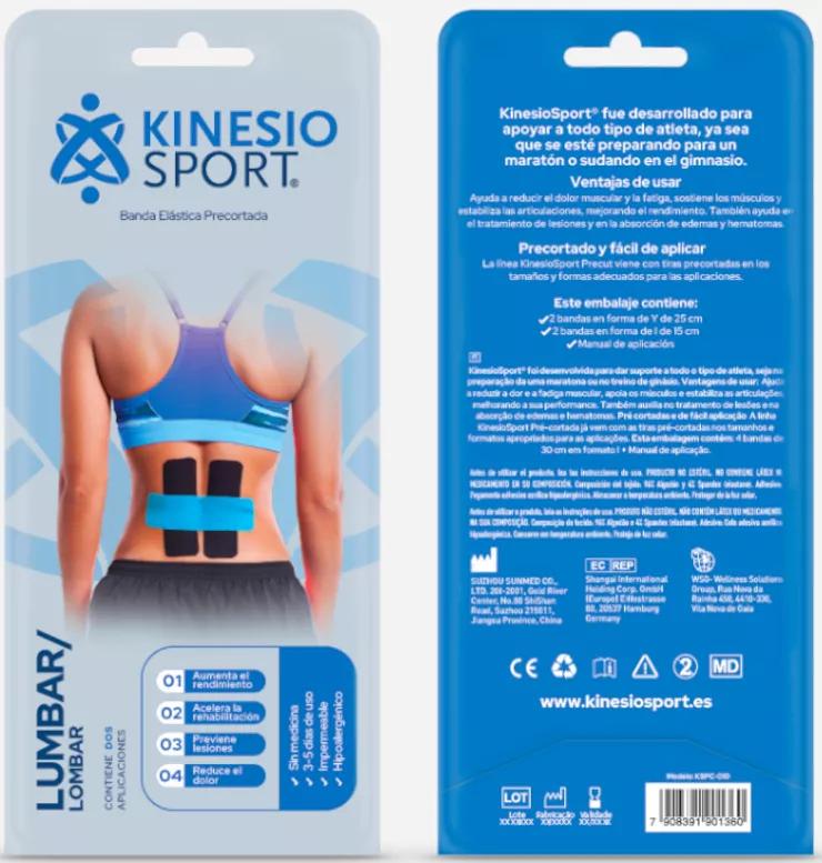 KinesioSport Faixa Lombar Pré-Cortada