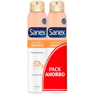  Sanex Dermo+ Sensitive Desodorante Antitranspirante 72H Spray 2x200 ml