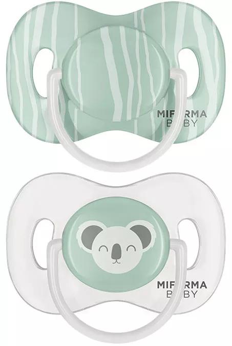 Ciuccio fisiologico in silicone Mifarma Baby 6-18m 2 unità