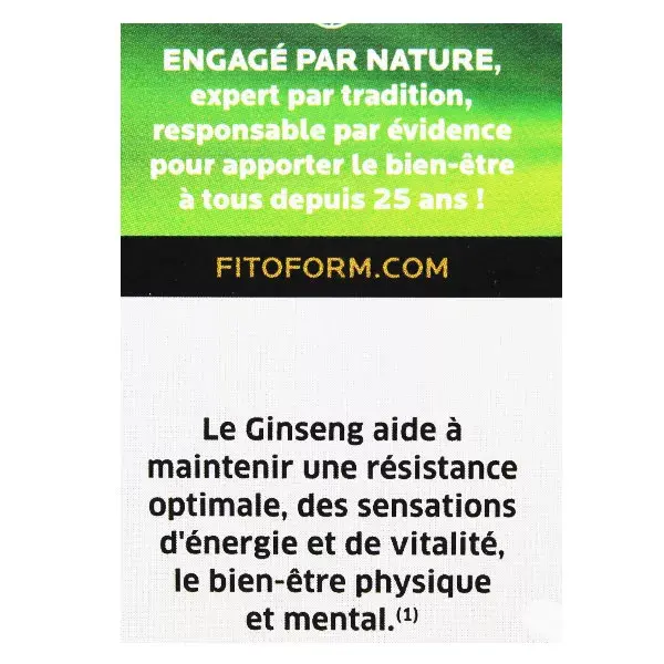 Fitoform Organic Ginseng Mental & Physical Wellbeing Tablets x 60 