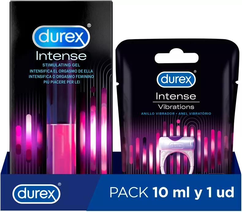 Durex Pack Gel Intense Orgasmic + Anel Vibratório de Vibrações Orgásmicas Intensas - Atida