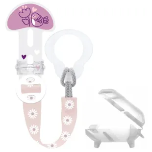 MAM Clip it! Broche Chupetero para Todo Tipo de Chupetes Rosa