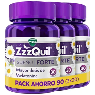 ZzzQuil Sleep Forte Higher Dose of Melatonin for Sleep 3x30 Gummies