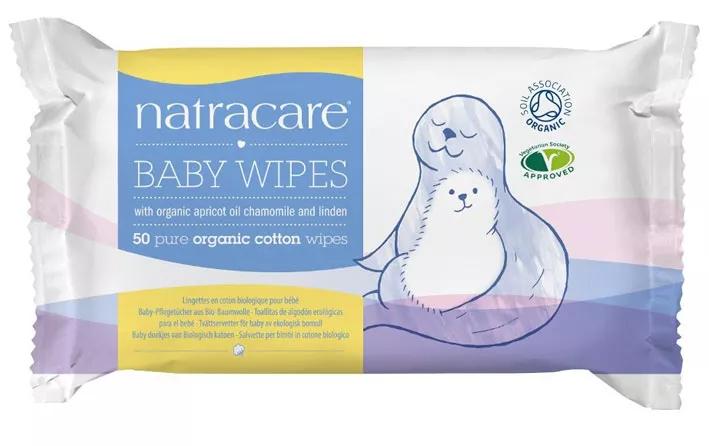 Natracare Lingettes bébé bio 50 unités