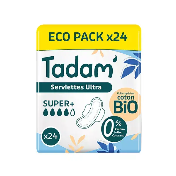 Tadam' Feminine Hygiene Pads Dermo-Sensitive Super 24 units