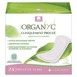 Organyc Protège-Slip Flux Très Léger Coton Bio Sachets Individuels 24 unités